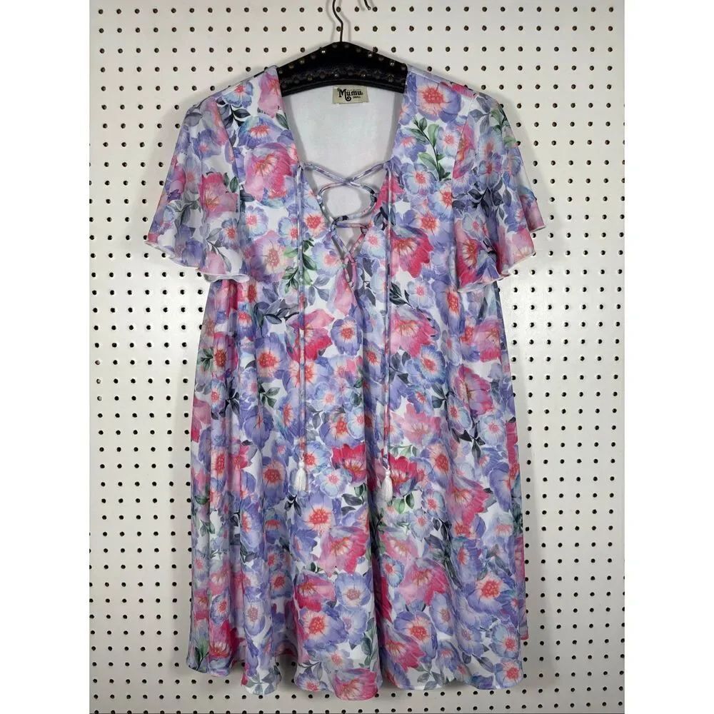 Show Me Your Mumu Kylie lace up dress floral size S